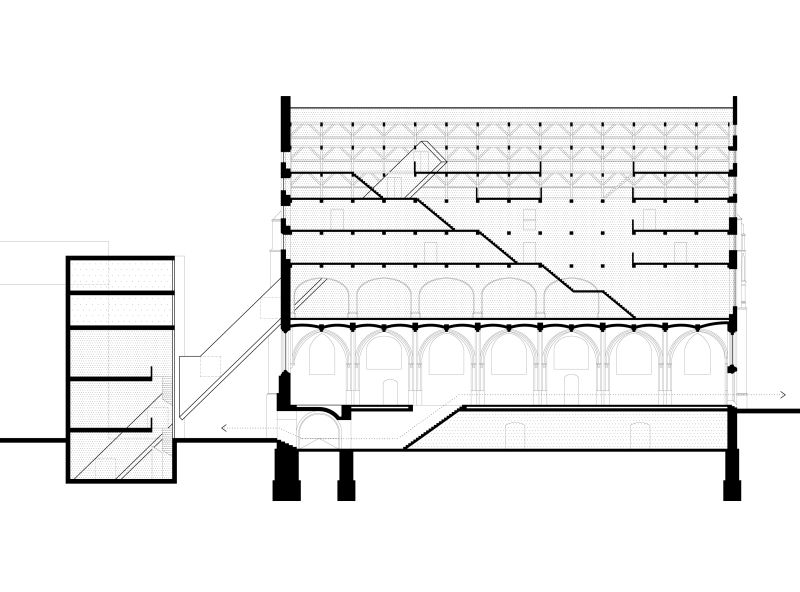 009 Vleeshuis Antwerp Long Section