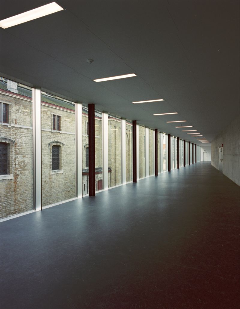 018 Faculty Of Economics Ghent Corridor And View Towards Church Hans Werleman