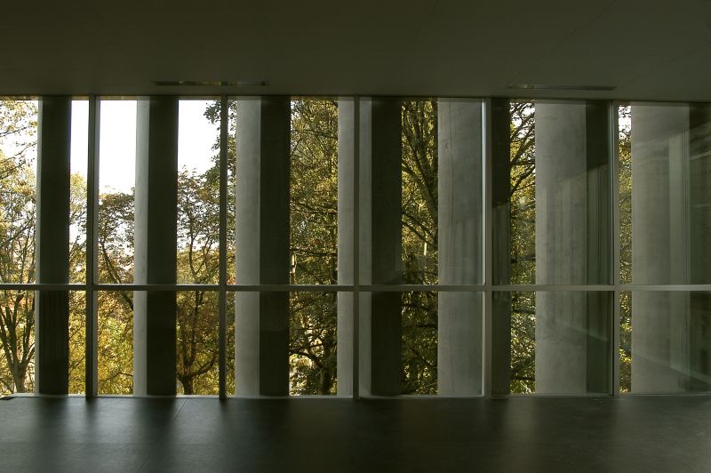 018 Faculty Of Economics Ghent Corridor At East Facade Outside Structural Colums Hans Werleman